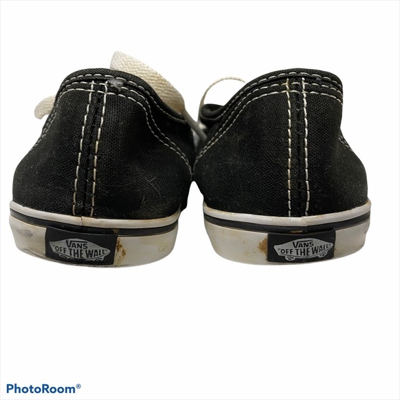 Vans Authentic Lo Pro Lace up Canvas Shoe in Black - Picture 6 of 7